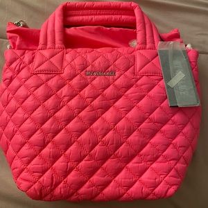 Mz Wallace Mini metro deluxe tote in Neon Pink